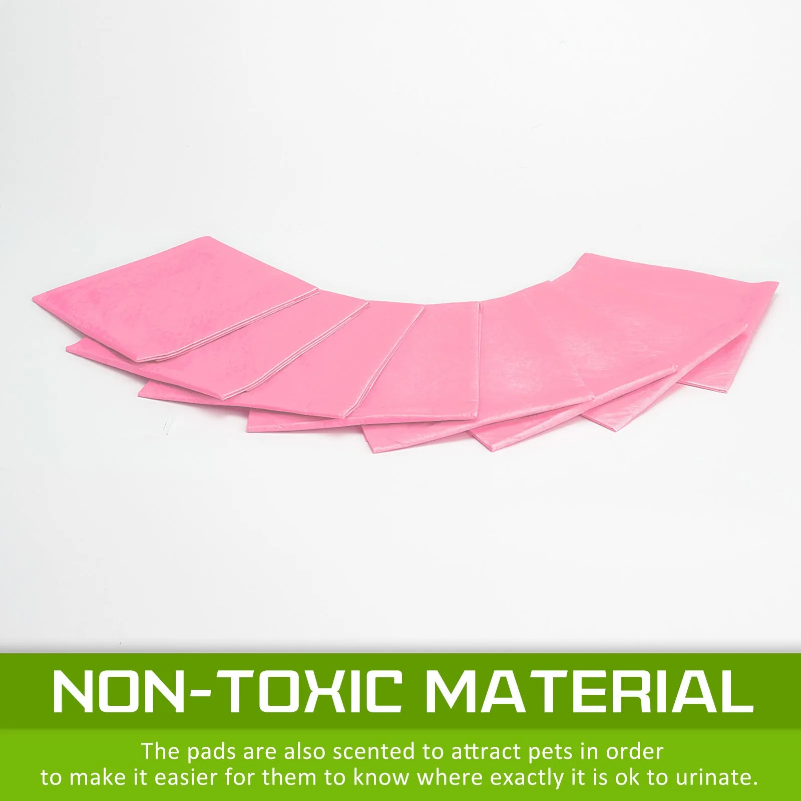 100pcs Super Absorbent Pet Training Pads, 7 Layers, Pink