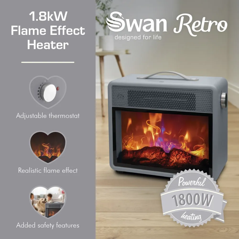 1.8kW Retro Flame Effect Heater