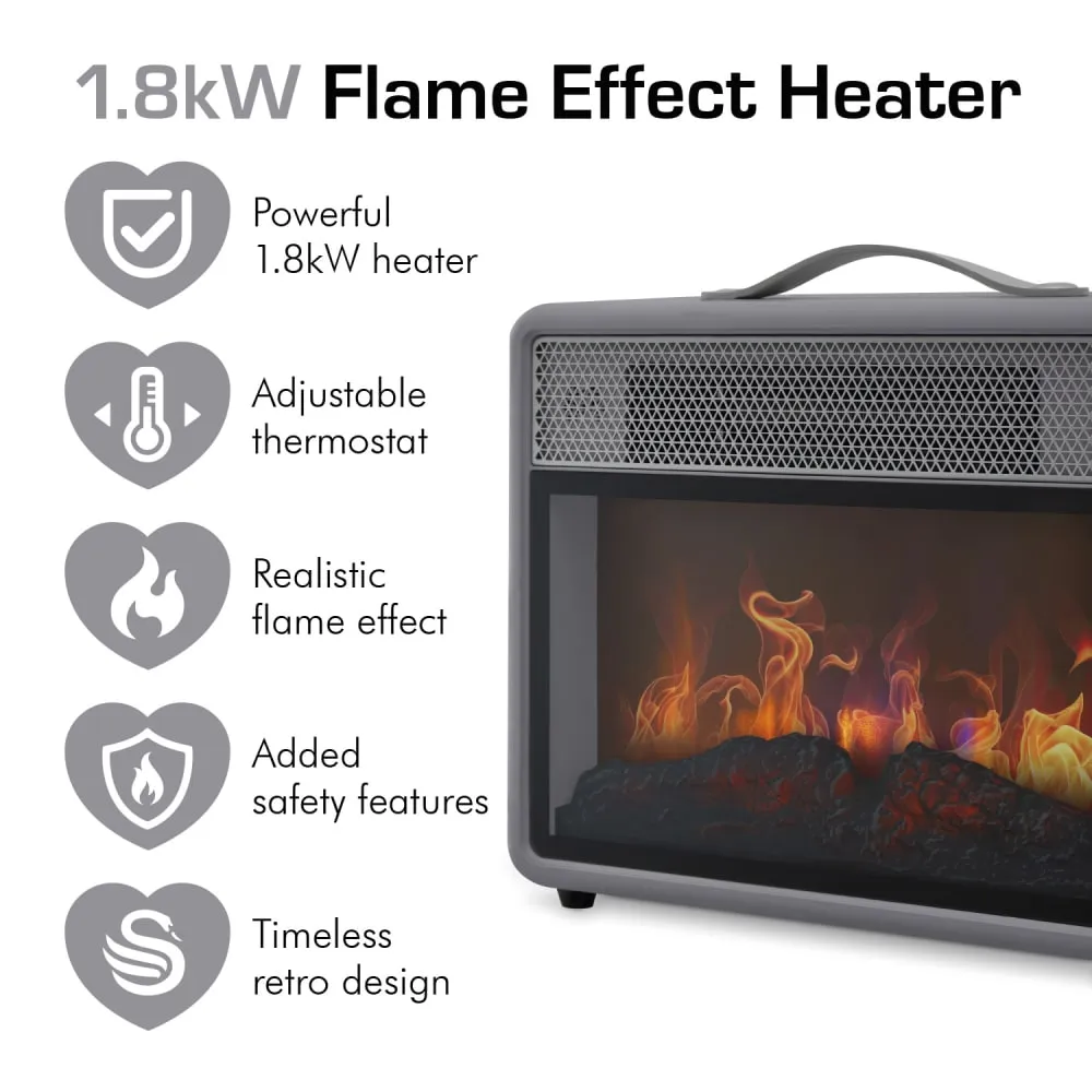 1.8kW Retro Flame Effect Heater