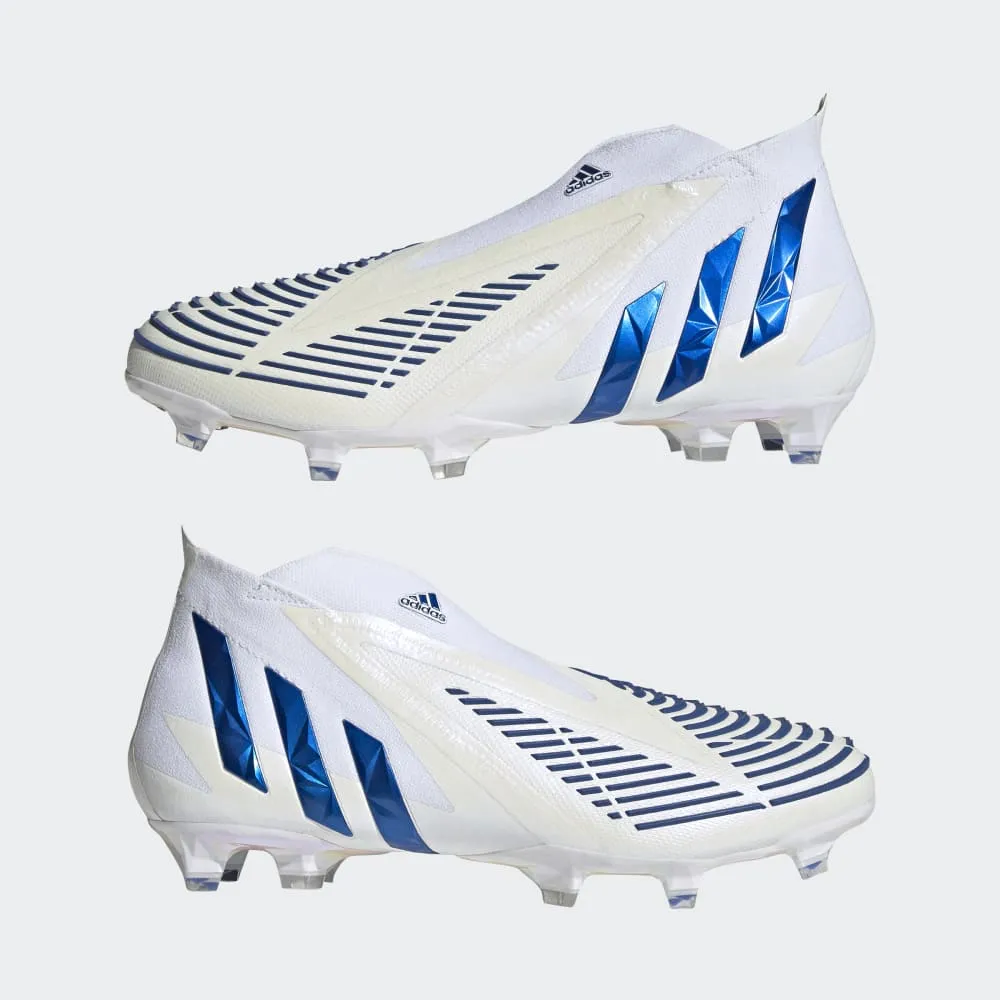 adidas Predator Edge  FG Firm Ground Boots White/Blue