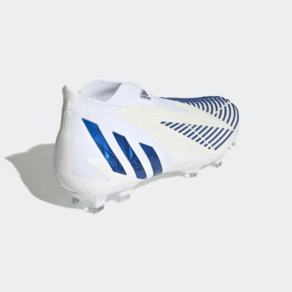 adidas Predator Edge  FG Firm Ground Boots White/Blue