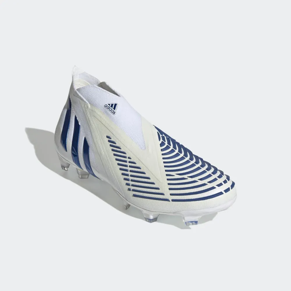 adidas Predator Edge  FG Firm Ground Boots White/Blue