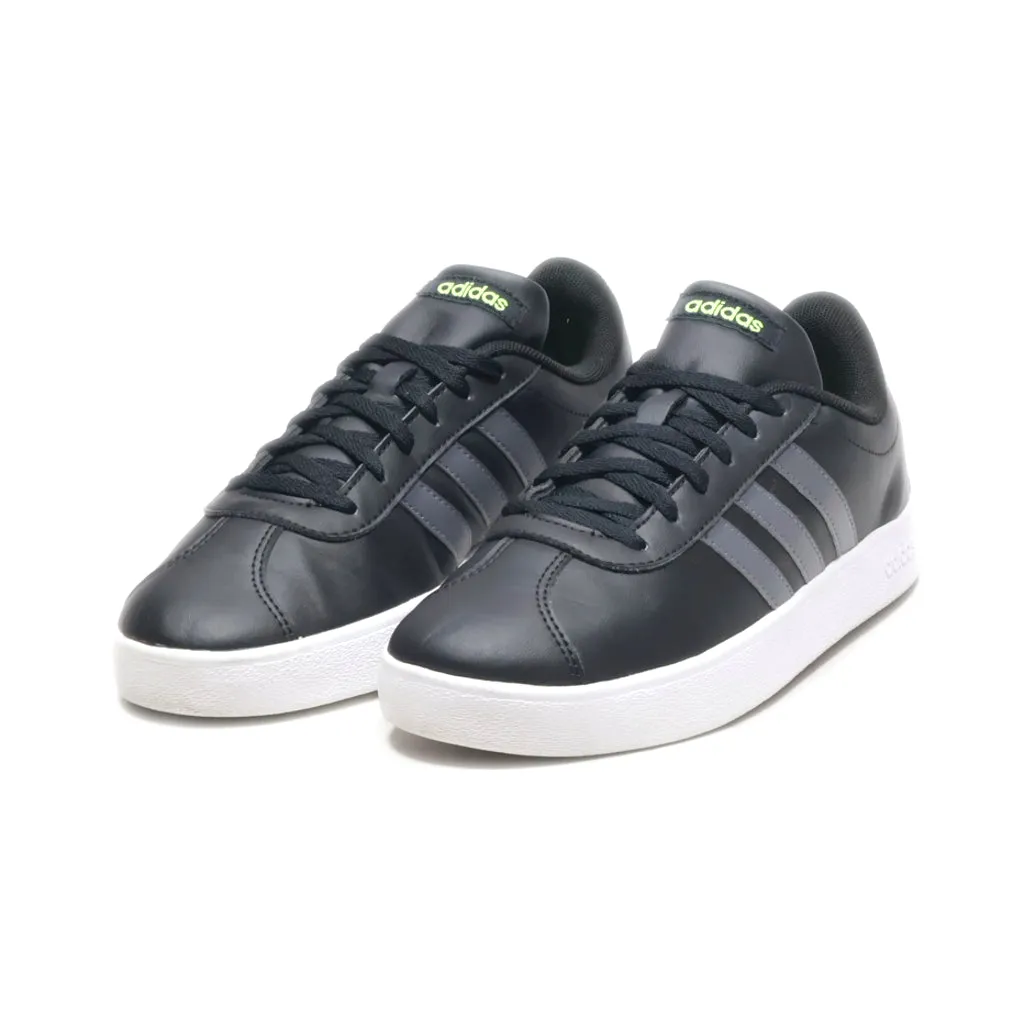 Adidas Vl Court 2.0 Low-Top Sneakers Leather Black Colour For Women