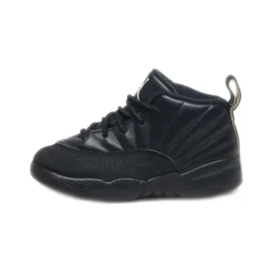Air Jordan Air Jordan 12 Retro Shoes Lace-Up Shoes Leather Black Colour For Kids