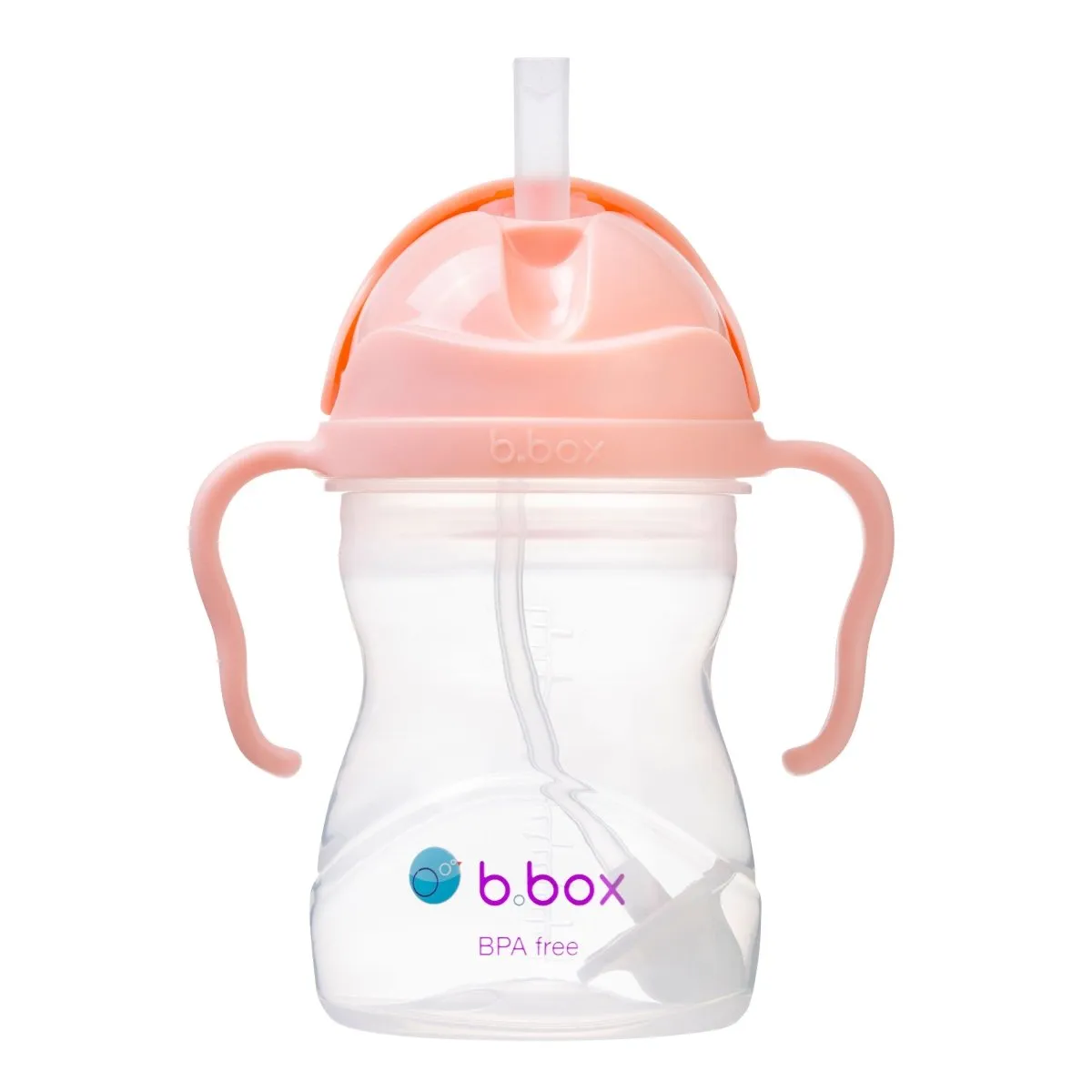B.Box Weighted Straw Sippy Cup- Tutti Fruiti Light Pink