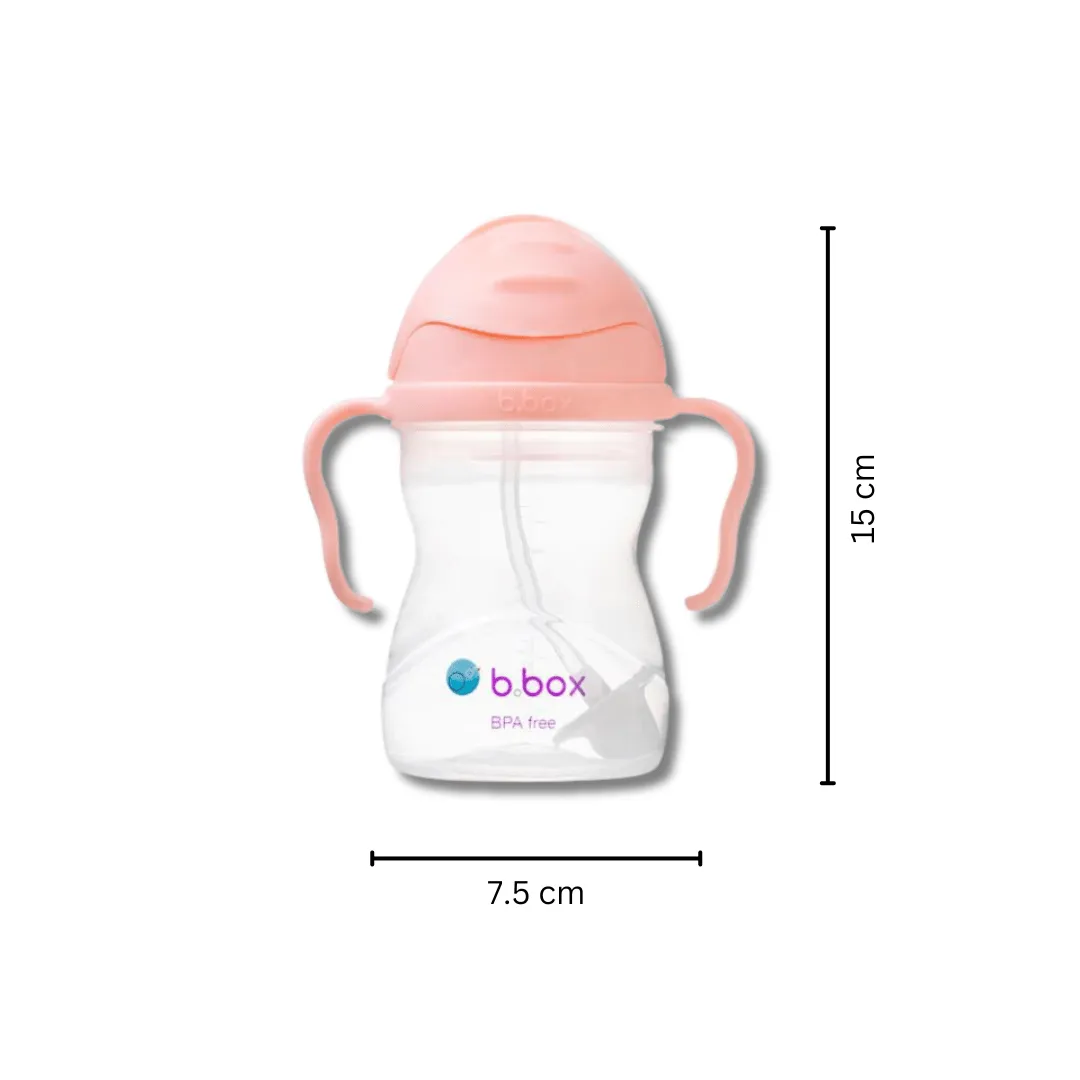 B.Box Weighted Straw Sippy Cup- Tutti Fruiti Light Pink