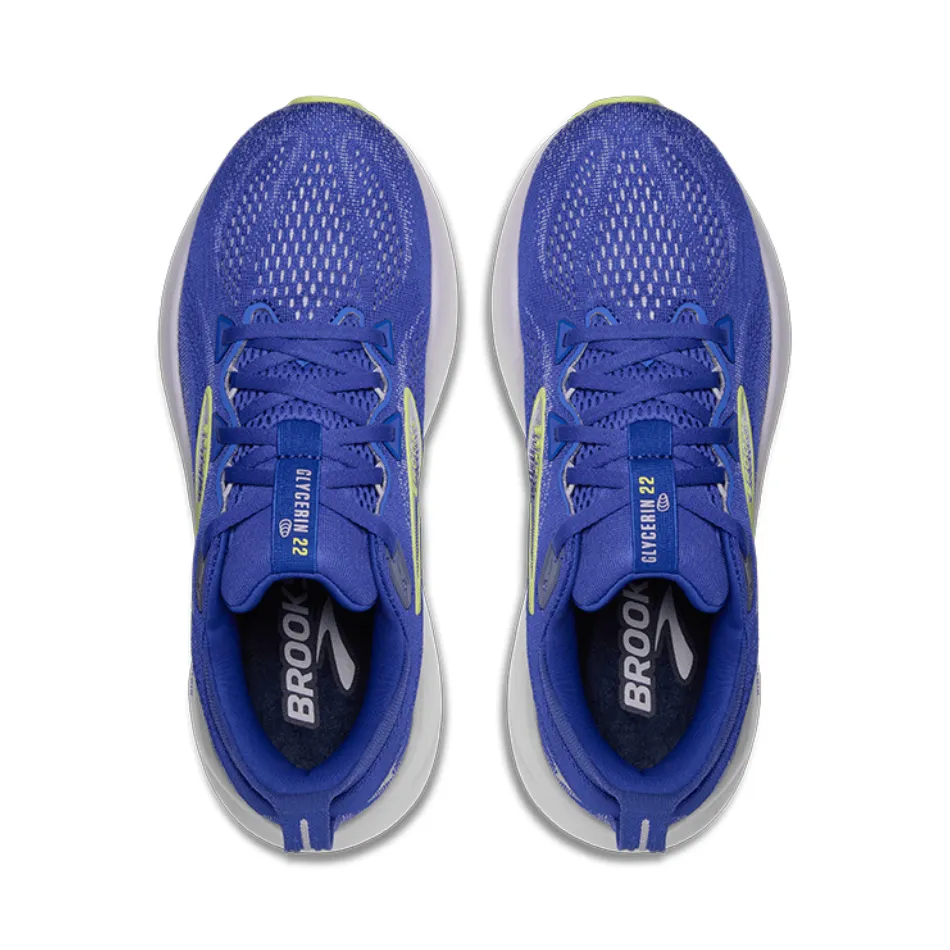 Brooks Women's Glycerin GTS 22 Running Shoes in Amparo Blue/Hyper Iris/Yellow SS25
