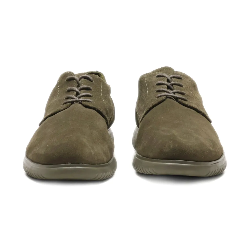 Calvin Klein Casual Lace Ups Leather Green Colour For Men