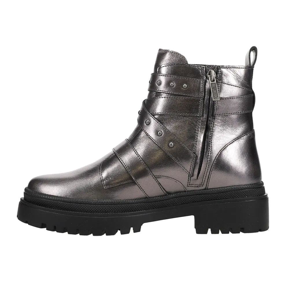 Carrigan Metallic Studded Motorcycle Boots