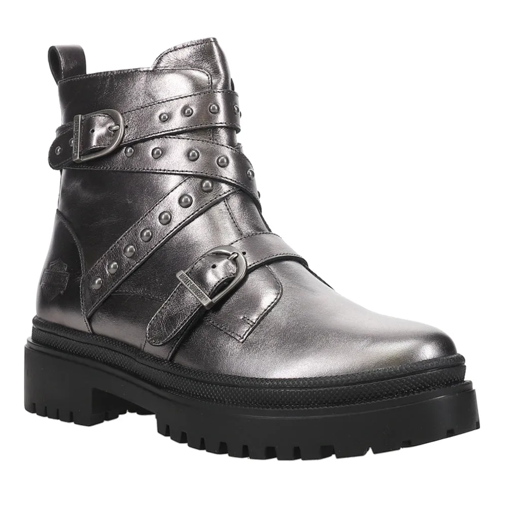 Carrigan Metallic Studded Motorcycle Boots