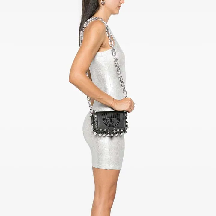 CHIARA FERRAGNI EYELIKE STUDDED SHOULDER BAG