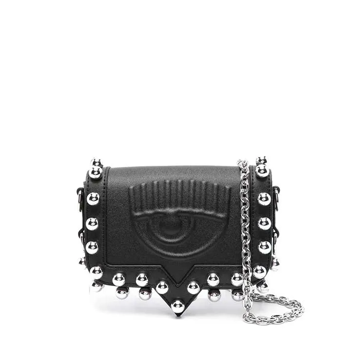 CHIARA FERRAGNI EYELIKE STUDDED SHOULDER BAG