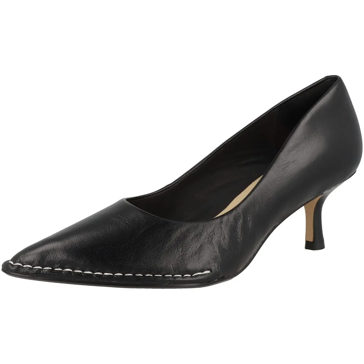 Clarks Women's Black Leather Court Shoes