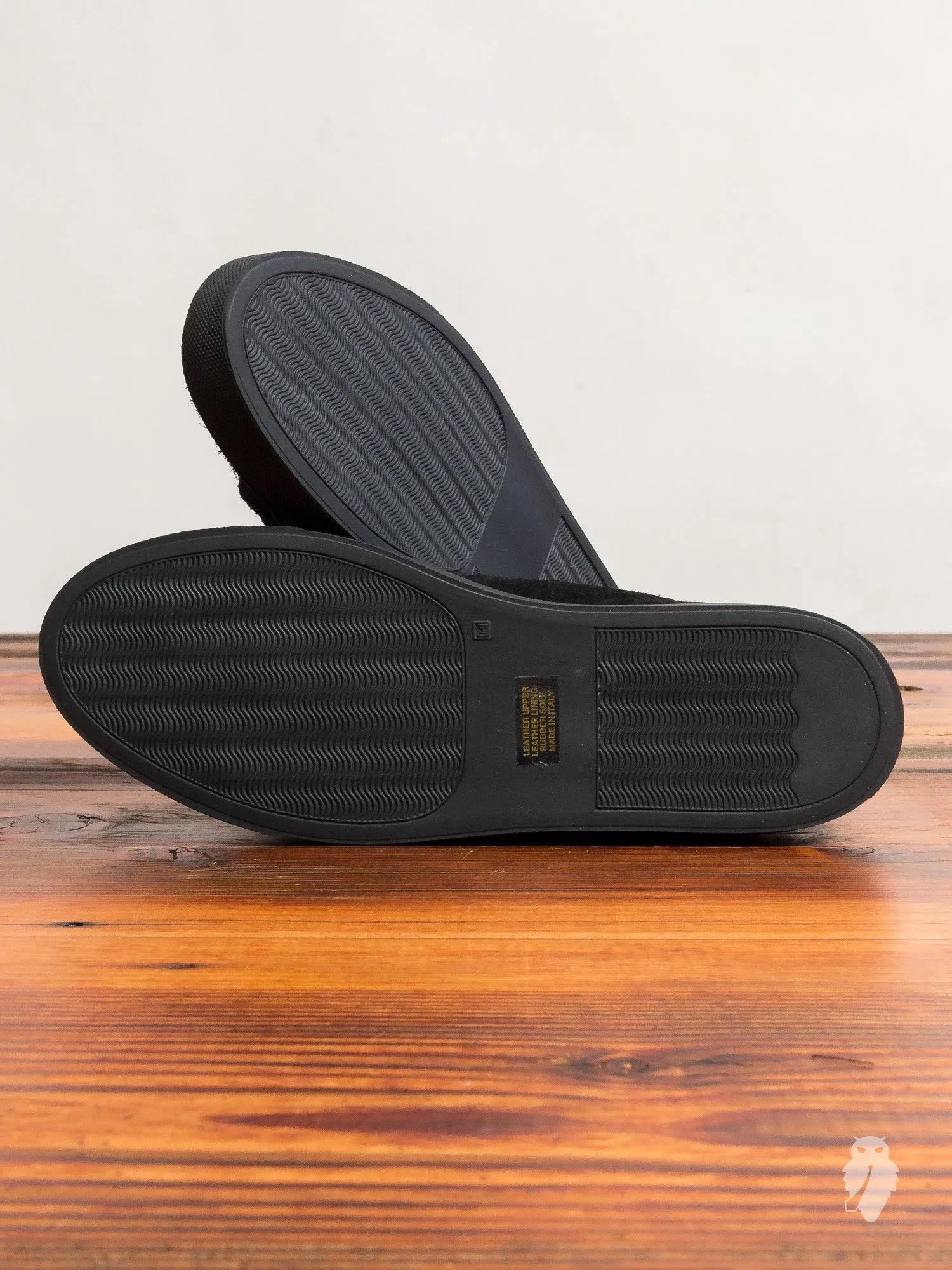 Court Hi-Top Sneaker in Black Suede