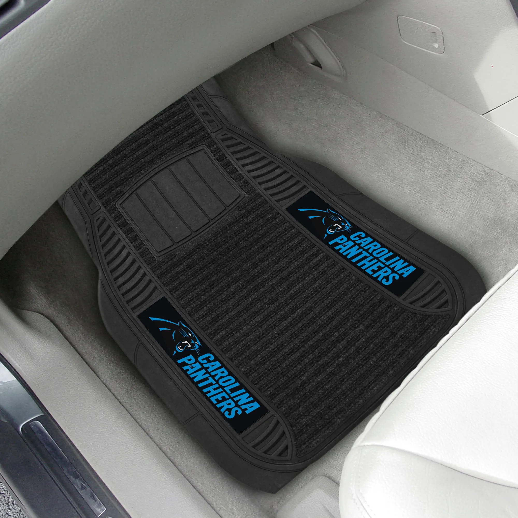 Fanmats Carolina Panthers 2 Piece Deluxe Car Mat Set