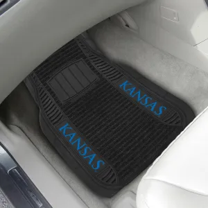 Fanmats Kansas Jayhawks 2 Piece Deluxe Car Mat Set