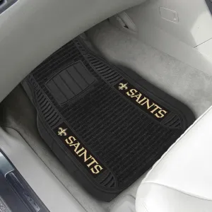 Fanmats New Orleans Saints 2 Piece Deluxe Car Mat Set
