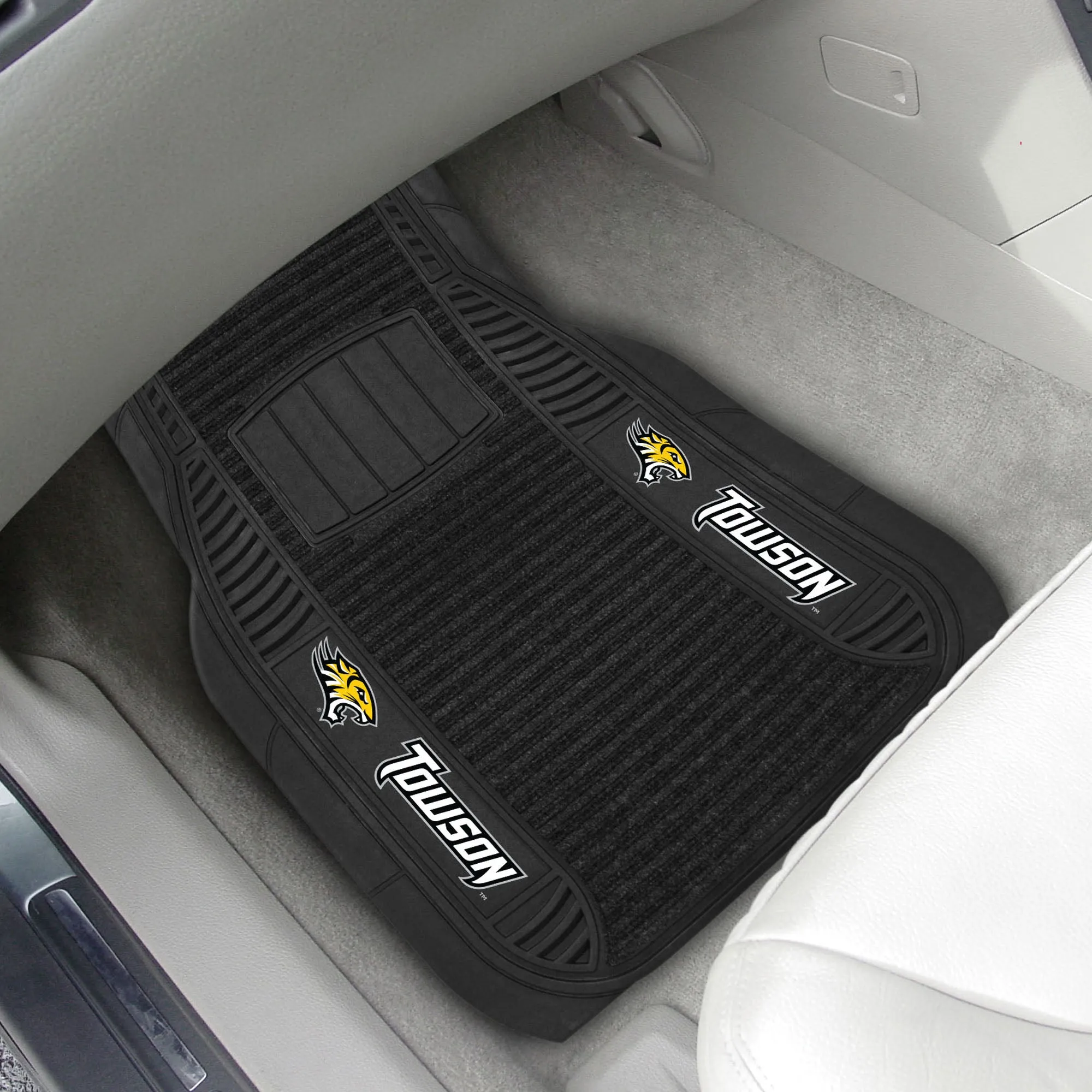 Fanmats Towson Tigers 2 Piece Deluxe Car Mat Set