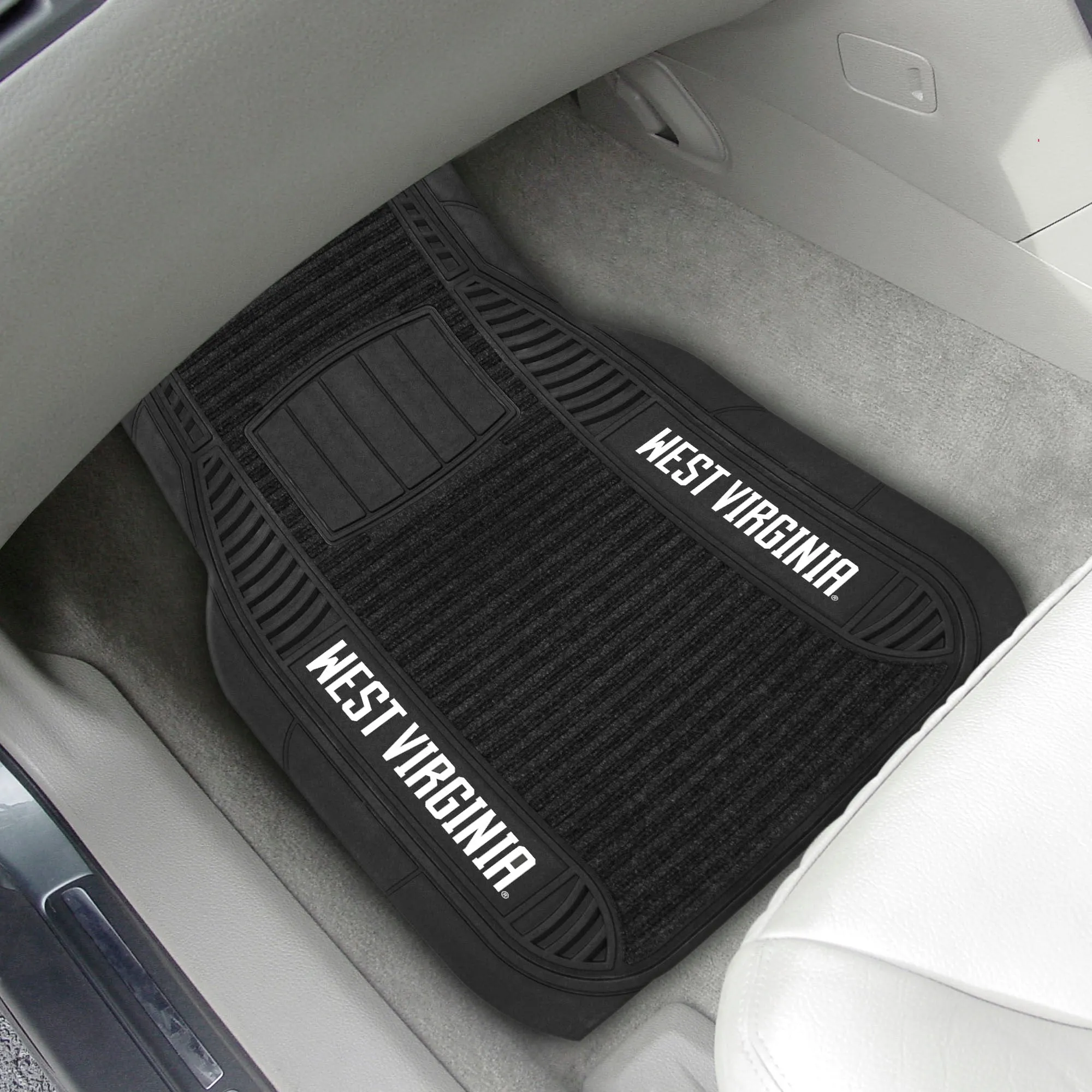 Fanmats West Virginia Mountaineers 2 Piece Deluxe Car Mat Set