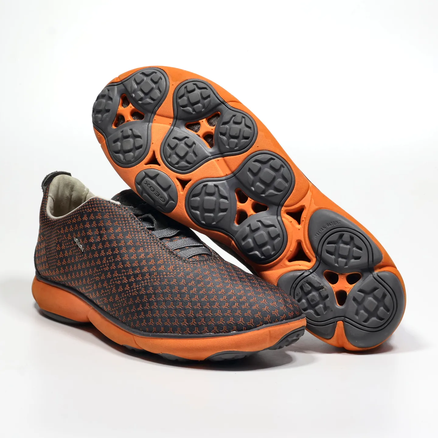 Geox Casual Lace Ups Fabric Orange Colour For Men