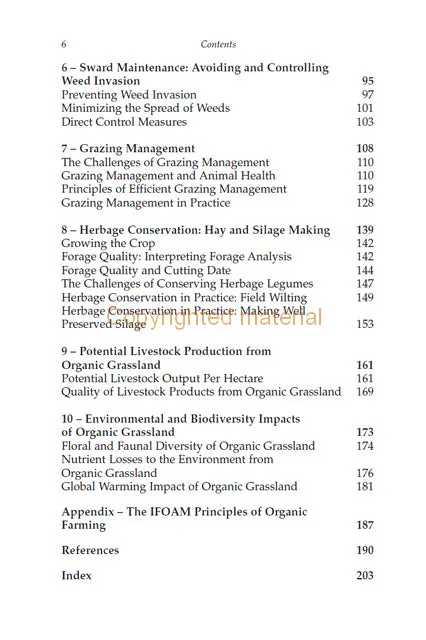 Grassland Management for Organic Farmers