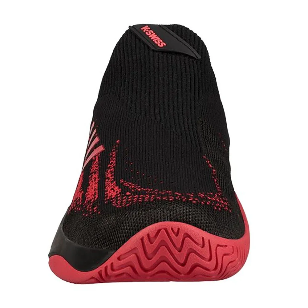 K-Swiss Aero Knit Black Red Mens Tennis Shoes
