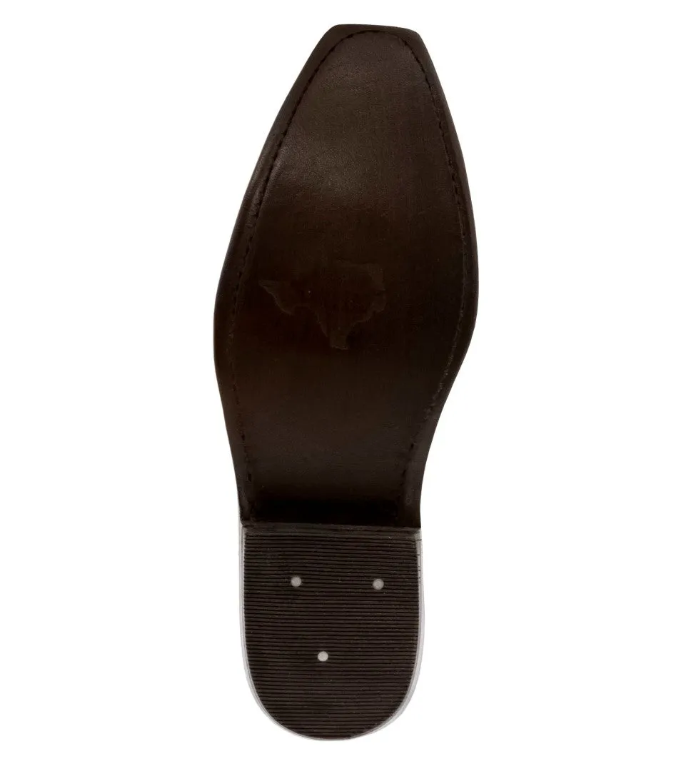 Kids FLWR White Western Cowboy Boots Floral Leather - Snip Toe
