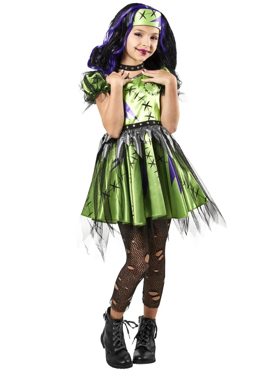 Lil Miss Frankenstein Monster Girls Halloween Costume
