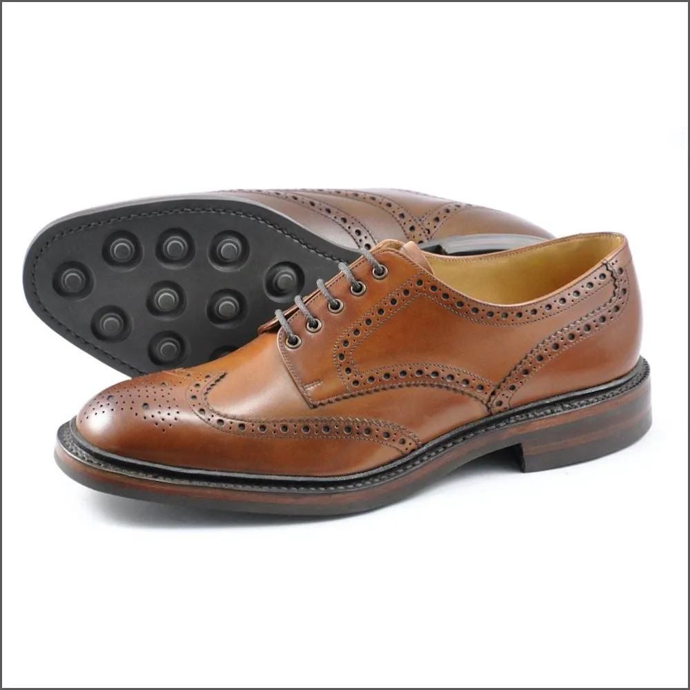 Loake Chester Mahogany Brogue Shoe Rubber Sole Size 8 Only/