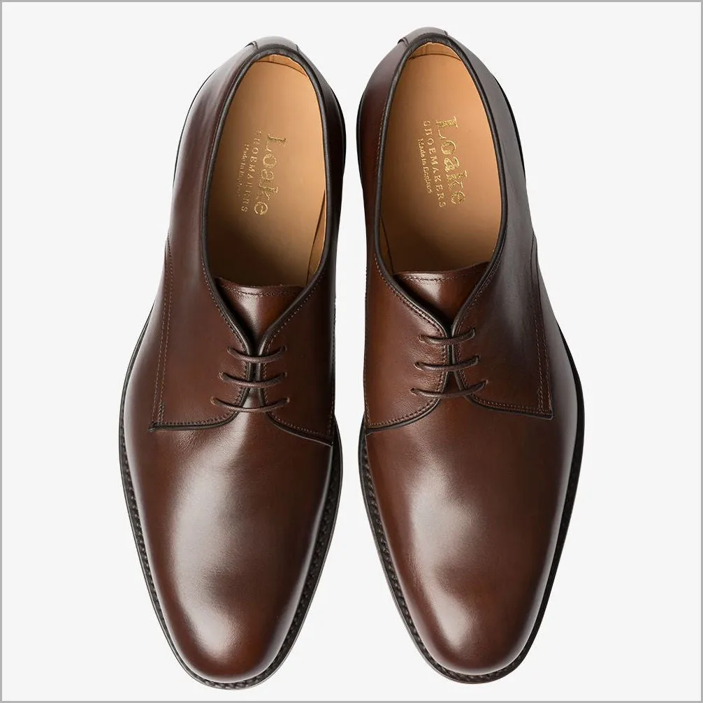 Loake Gable Dark Brown Contemporary Plain Tie Shoe Size 8 & 12 Only/