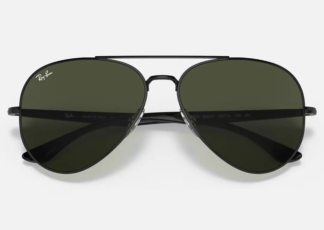 Mens Ray Ban Sunglasses Rb3675 Polished Black/ Green Sunnies