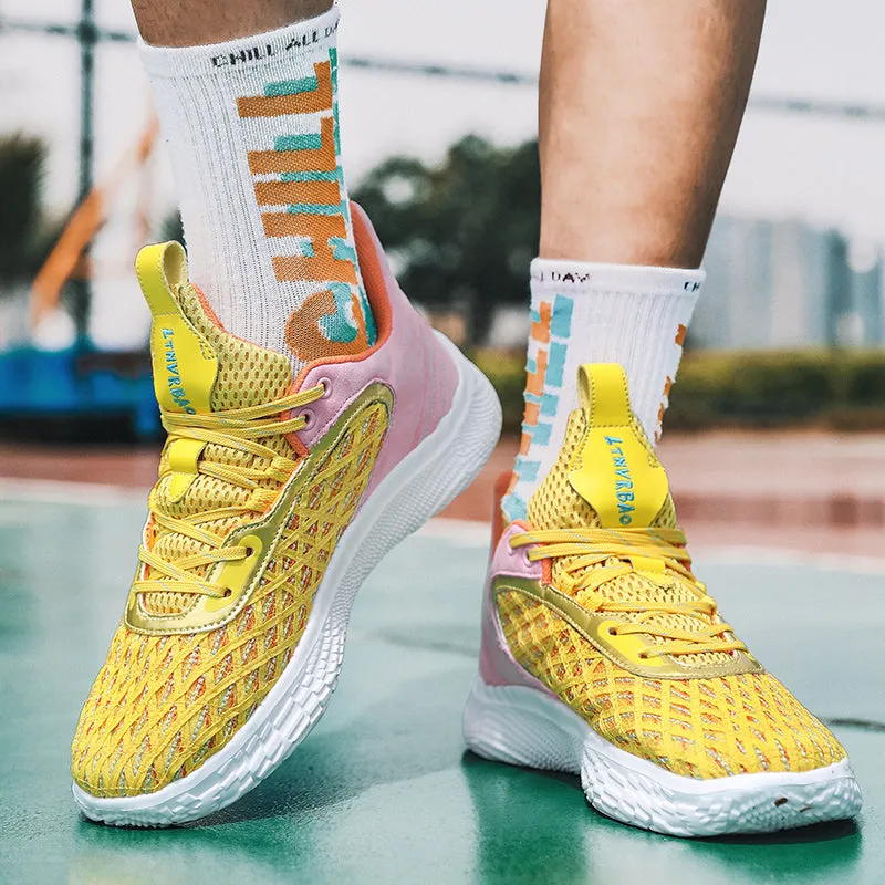 Men's Basketball Sneakers Hard-Wearing Trainers Basketball Boots | 2399