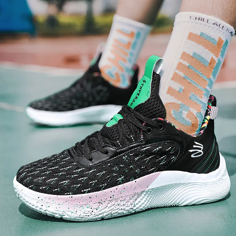 Men's Basketball Sneakers Hard-Wearing Trainers Basketball Boots | 2399
