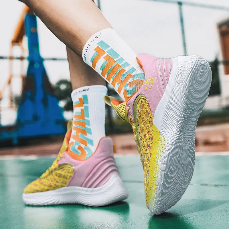 Men's Basketball Sneakers Hard-Wearing Trainers Basketball Boots | 2399