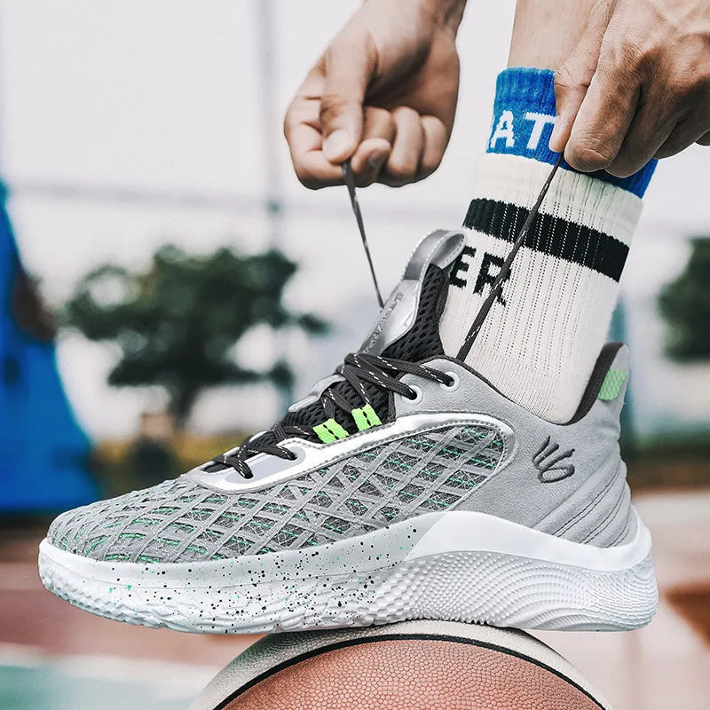 Men's Basketball Sneakers Hard-Wearing Trainers Basketball Boots | 2399