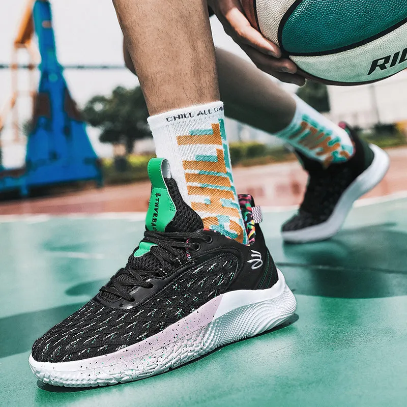 Men's Basketball Sneakers Hard-Wearing Trainers Basketball Boots | 2399