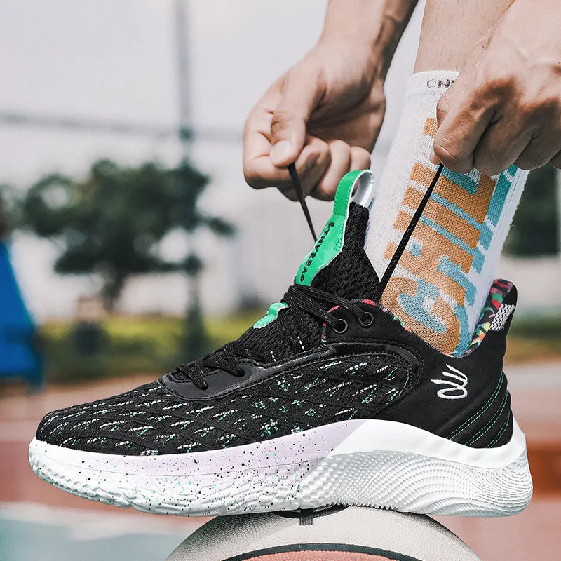 Men's Basketball Sneakers Hard-Wearing Trainers Basketball Boots | 2399