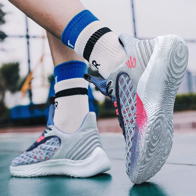 Men's Basketball Sneakers Hard-Wearing Trainers Basketball Boots | 2399