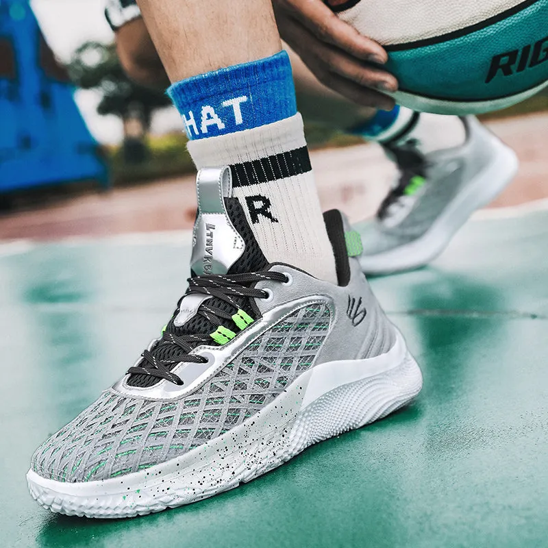 Men's Basketball Sneakers Hard-Wearing Trainers Basketball Boots | 2399