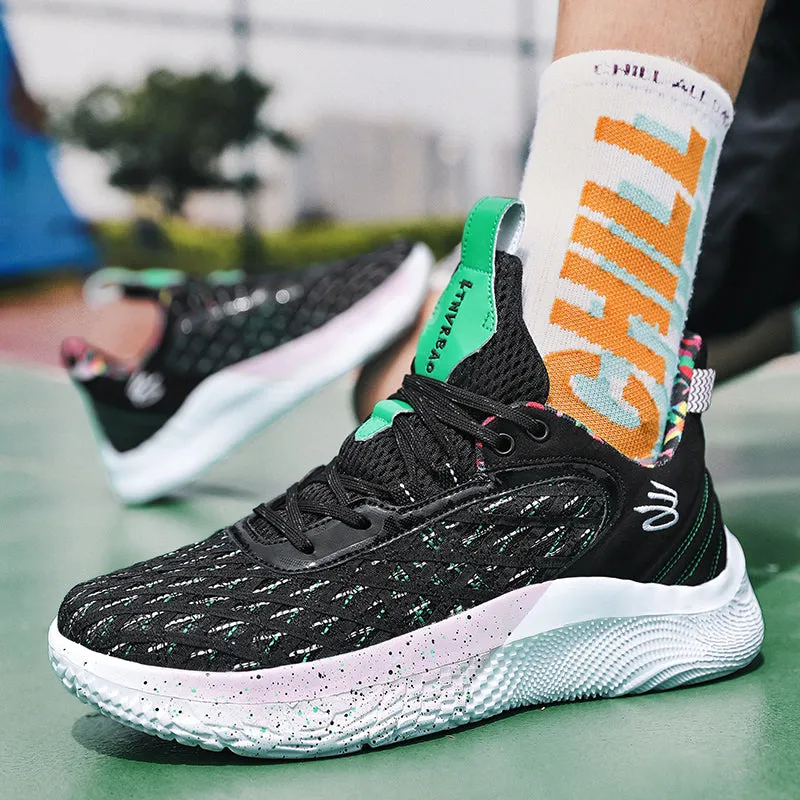 Men's Basketball Sneakers Hard-Wearing Trainers Basketball Boots | 2399