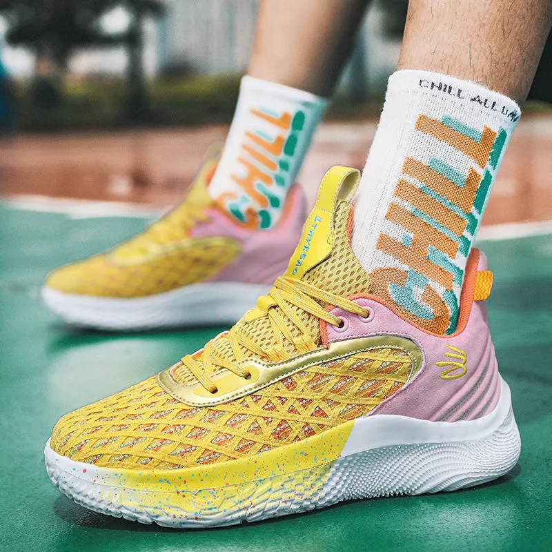 Men's Basketball Sneakers Hard-Wearing Trainers Basketball Boots | 2399
