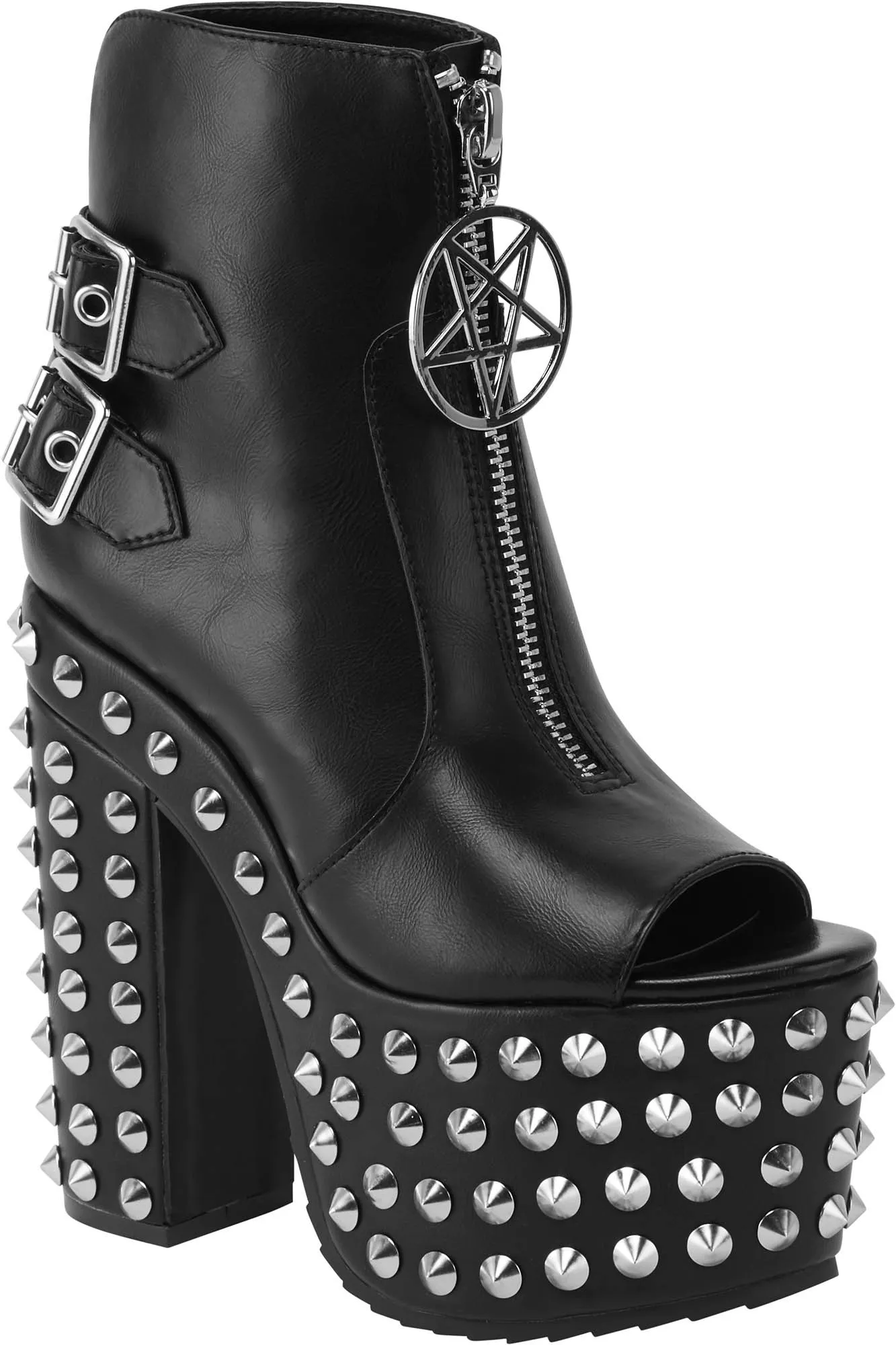 Metal Mayhem Peeptoe Boots