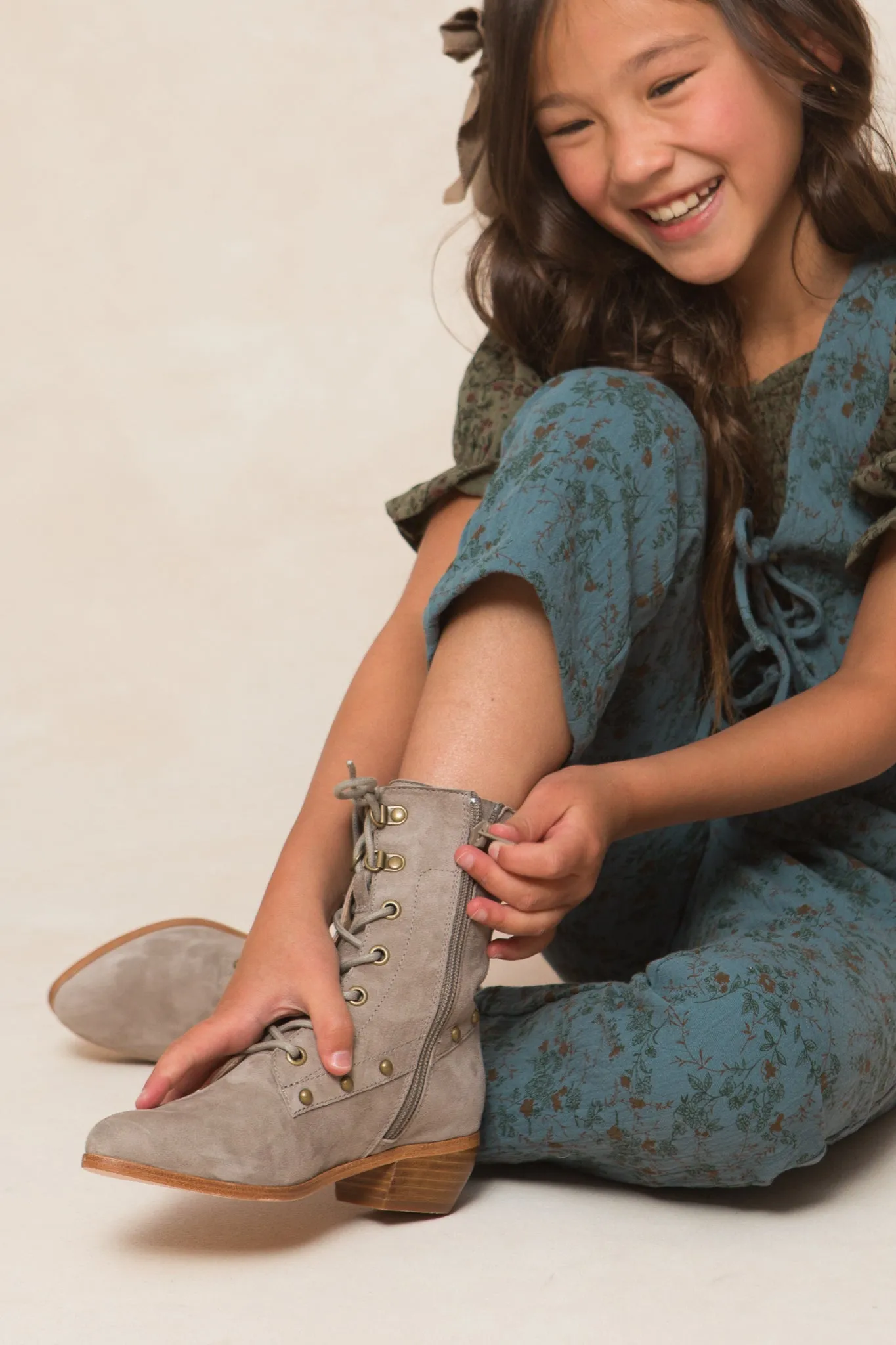 Mini Darcy Lace Up Studded Boot - FINAL SALE