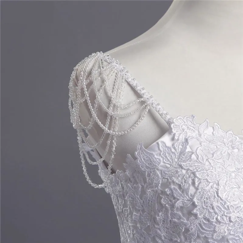 Modest  A Line Bridal Court Train Wedding Dress