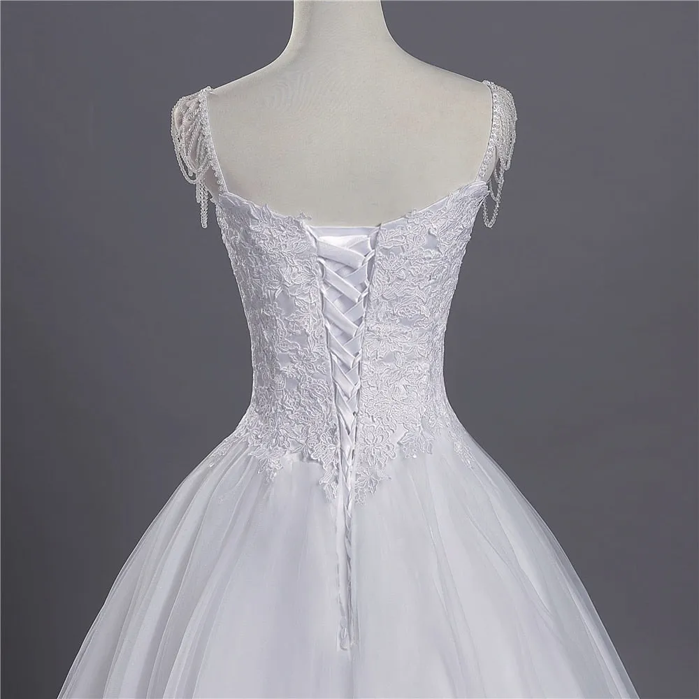 Modest  A Line Bridal Court Train Wedding Dress