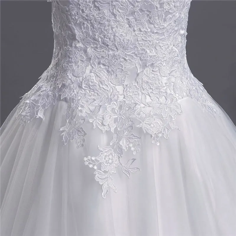 Modest  A Line Bridal Court Train Wedding Dress