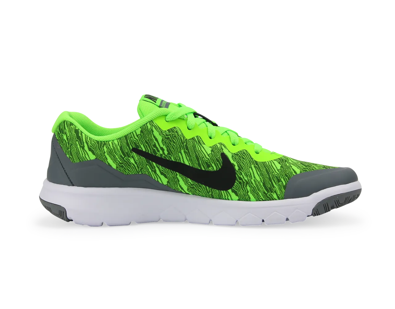 Nike Kids Flex Experience 4 Print GS Electric Green/Black/Grey/White