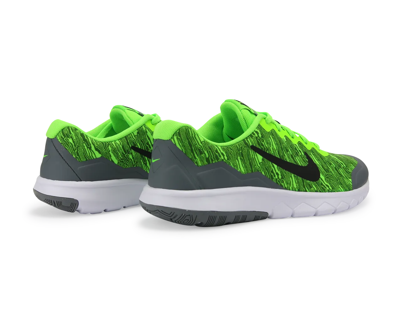 Nike Kids Flex Experience 4 Print GS Electric Green/Black/Grey/White