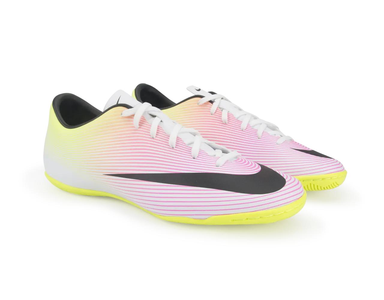 Nike Men's Mercurial Victory V Indoor Soccer Shoes White/Black/Volt