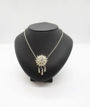 Old World Charm Vintage Rhinestone Necklace Necklace with Drops